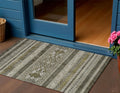 3' X 5' Taupe Beige And Ivory Southwestern Washable Indoor Outdoor Area Rug