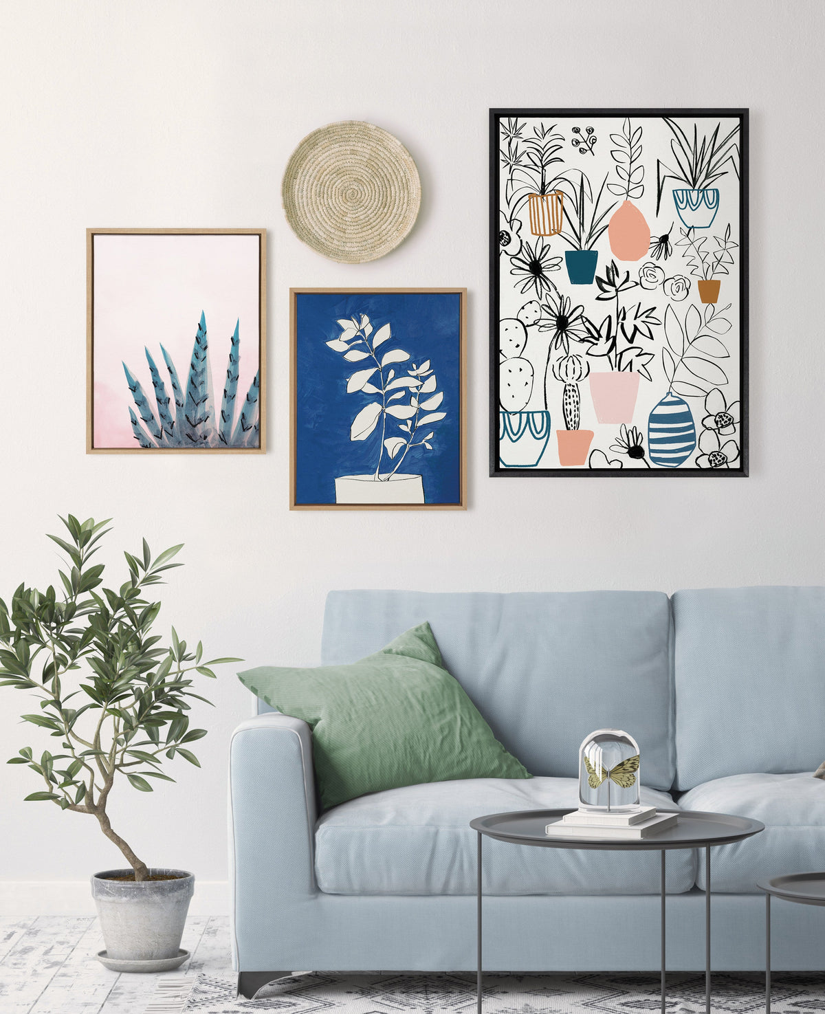 Sylvie Night Blooms Framed Canvas by Teju Reval