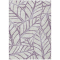 3' X 5' Purple Lavender And Beige Floral Washable Indoor Outdoor Area Rug
