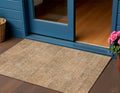 3' X 5' Copper Brown And Terra Cotta Geometric Washable Indoor Outdoor Area Rug