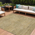 10' X 14' Wheat And Beige Geometric Washable Indoor Outdoor Area Rug