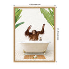 Sylvie Orangutan in Bali Bathtub Framed Canvas by Amy Peterson