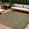 9' X 12' Brown And Beige Southwestern Washable Indoor Outdoor Area Rug
