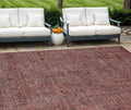 10' X 14' Orange And Copper Southwestern Washable Indoor Outdoor Area Rug