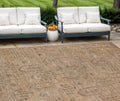 8' X 10' Terra Cotta And Copper Southwestern Washable Indoor Outdoor Area Rug
