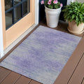 3' X 5' Plum And Purple Abstract Washable Indoor Outdoor Area Rug