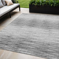 5' X 8' Gray And Charcoal Abstract Washable Indoor Outdoor Area Rug