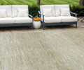 10' X 14' Khaki And Beige Abstract Washable Indoor Outdoor Area Rug