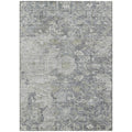 3' X 5' Gray Beige And Charcoal Oriental Washable Indoor Outdoor Area Rug
