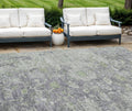 10' X 14' Plum Purple And Olive Green Oriental Washable Indoor Outdoor Area Rug