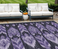 8' X 10' Purple Lavender And Plum Southwestern Washable Indoor Outdoor Area Rug