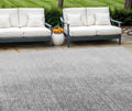 10' X 14' Gray And Silver Abstract Washable Indoor Outdoor Area Rug