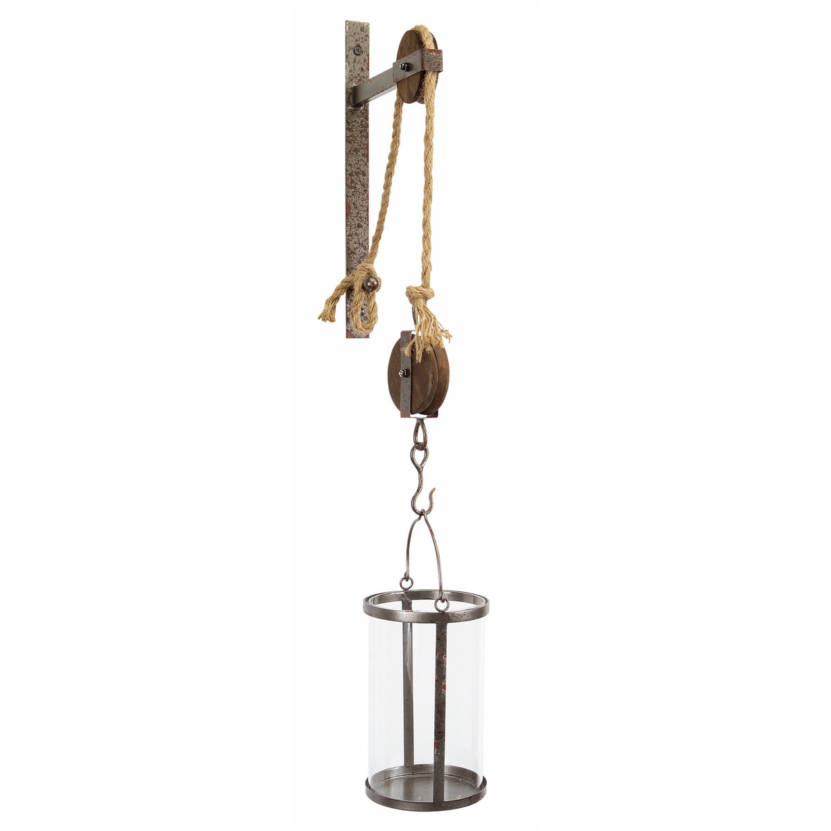 Pulley Mounted Canister Candle Holder