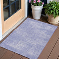3' X 5' Lavender Purple And Lilac Abstract Washable Indoor Outdoor Area Rug