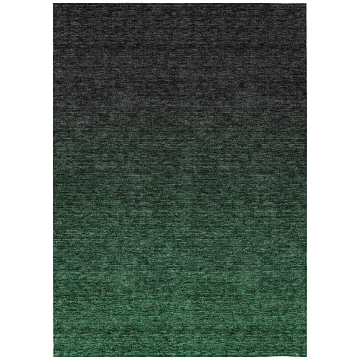 5' X 8' Emerald And Charcoal Abstract Washable Indoor Outdoor Area Rug