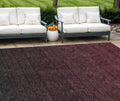 10' X 14' Merlot And Charcoal Abstract Washable Indoor Outdoor Area Rug