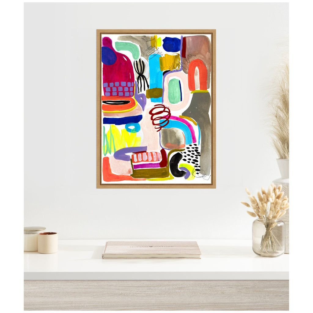Sylvie Abstract 12 Framed Canvas by Emma Daisy