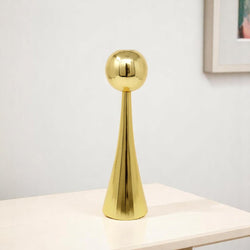 12'' Gold Stainless Steel Tabletop Taper Candlestick