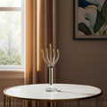 20'' Clear Gold And Silver Crystal Tabletop Candelabra Candle Holder