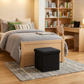 15 Black Boucle Cube Storage Ottoman