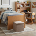 15 Taupe Boucle Cube Storage Ottoman