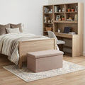 30 Taupe Boucle Storage Ottoman