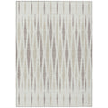 10' X 14' Ivory Brown And Beige Geometric Washable Indoor Outdoor Area Rug