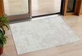 3' X 5' Ivory And Gray Abstract Washable Indoor Outdoor Area Rug