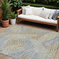 8' X 10' Taupe Gray And Beige Floral Washable Indoor Outdoor Area Rug