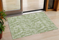 3' X 5' Green And Ivory Tribal Washable Indoor Outdoor Area Rug