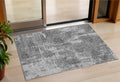 3' X 5' Gray And Charcoal Geometric Washable Indoor Outdoor Area Rug