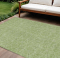 10' X 14' Green Black And Ivory Geometric Washable Indoor Outdoor Area Rug