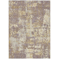 10' X 14' Lavender Gold And Beige Abstract Washable Indoor Outdoor Area Rug