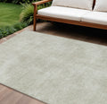 8' X 10' Beige Washable Indoor Outdoor Area Rug