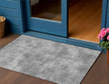 3' X 5' Gray Washable Indoor Outdoor Area Rug