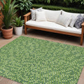 9' X 12' Green Blue And Ivory Polka Dot Washable Indoor Outdoor Area Rug