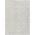 3' X 5' Ivory And Brown Polka Dot Washable Indoor Outdoor Area Rug