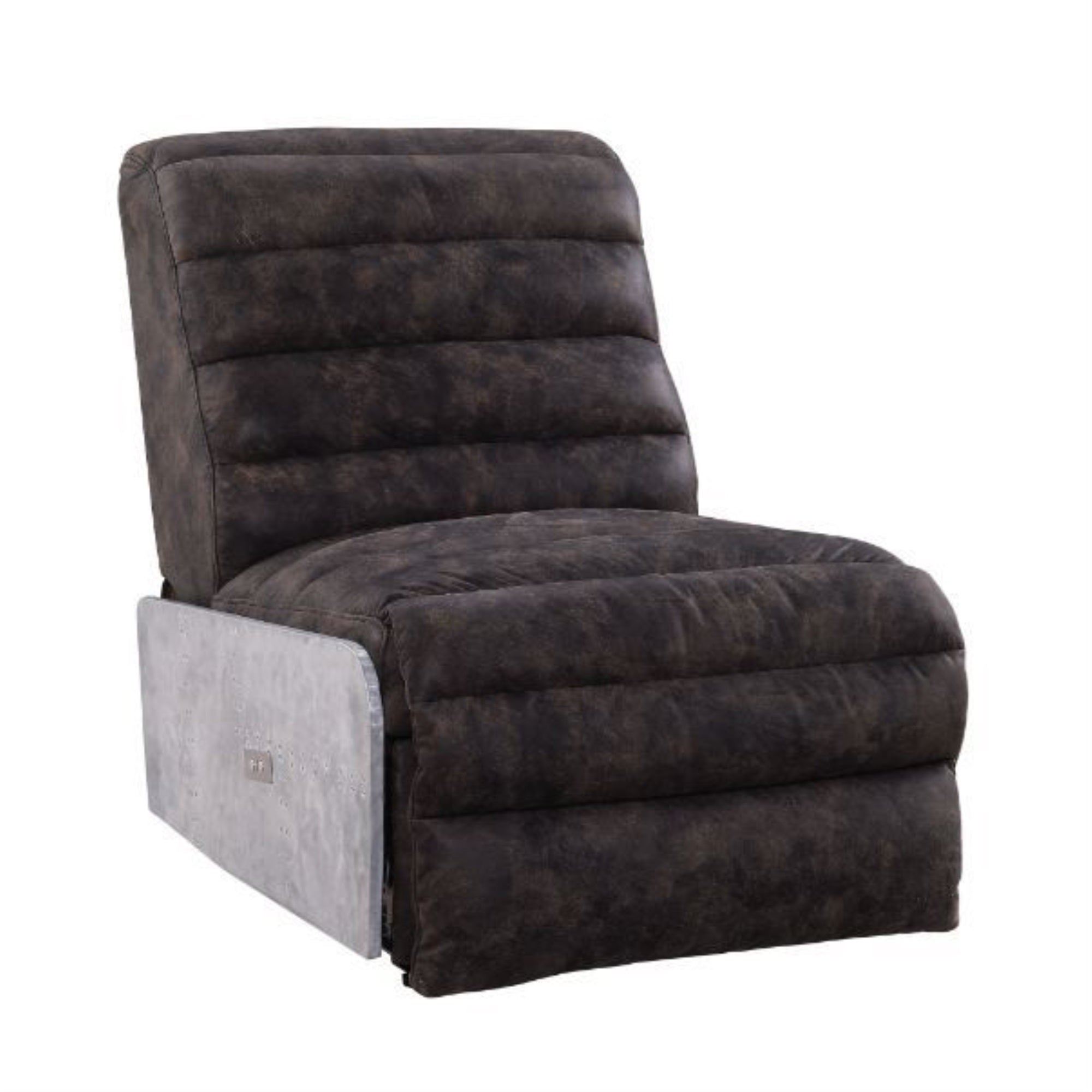 Acme Okzuil Power Motion Recliner in Top Grain Leather and Aluminum