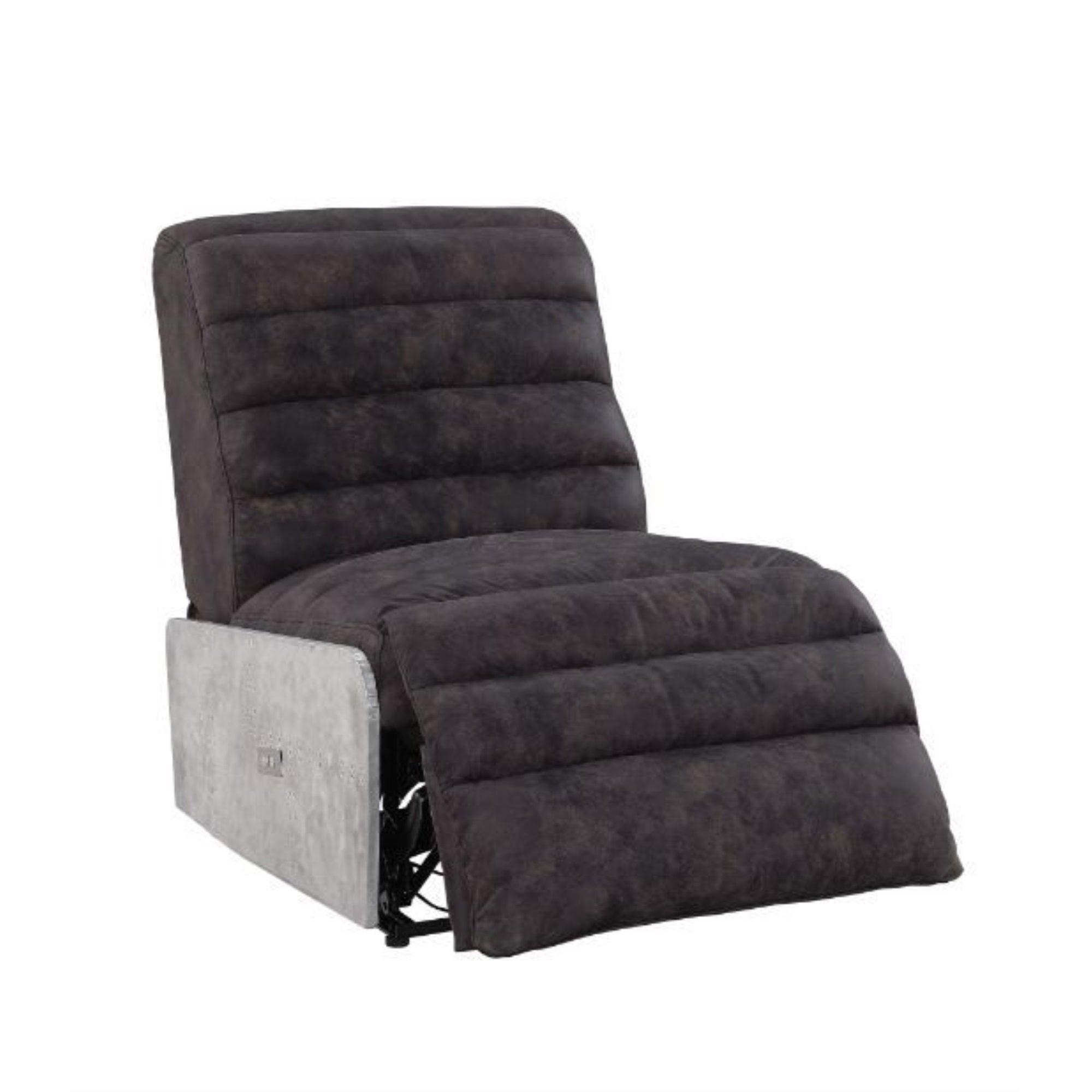 Acme Okzuil Power Motion Recliner in Top Grain Leather and Aluminum