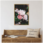 Sylvie Delicate Light Pink Rose Floral Framed Canvas by Patricia Hasz
