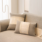 Washable Sofa Throw Pad, Non-Slip Sofa Mat Cozy Couch Slipcover with Soft Furry Trim