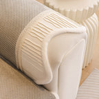 Washable Sofa Throw Pad, Non-Slip Sofa Mat Cozy Couch Slipcover with Soft Furry Trim
