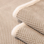 Washable Sofa Throw Pad, Non-Slip Sofa Mat Cozy Couch Slipcover with Soft Furry Trim