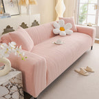 High Stretch Herringbone Textured Slipcover for Standard & L-Shaped Sectional Couches