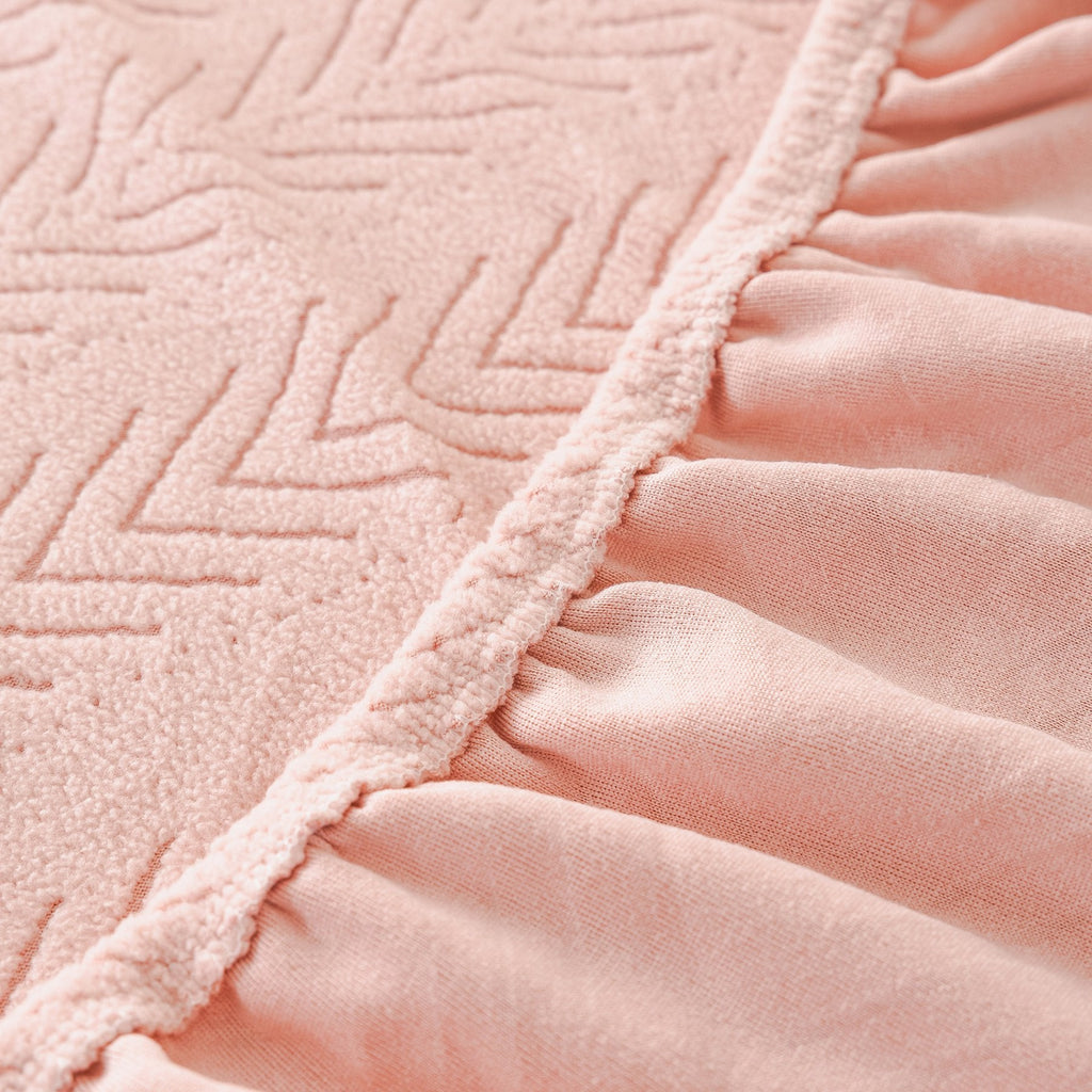 High Stretch Herringbone Textured Slipcover for Standard & L-Shaped Sectional Couches
