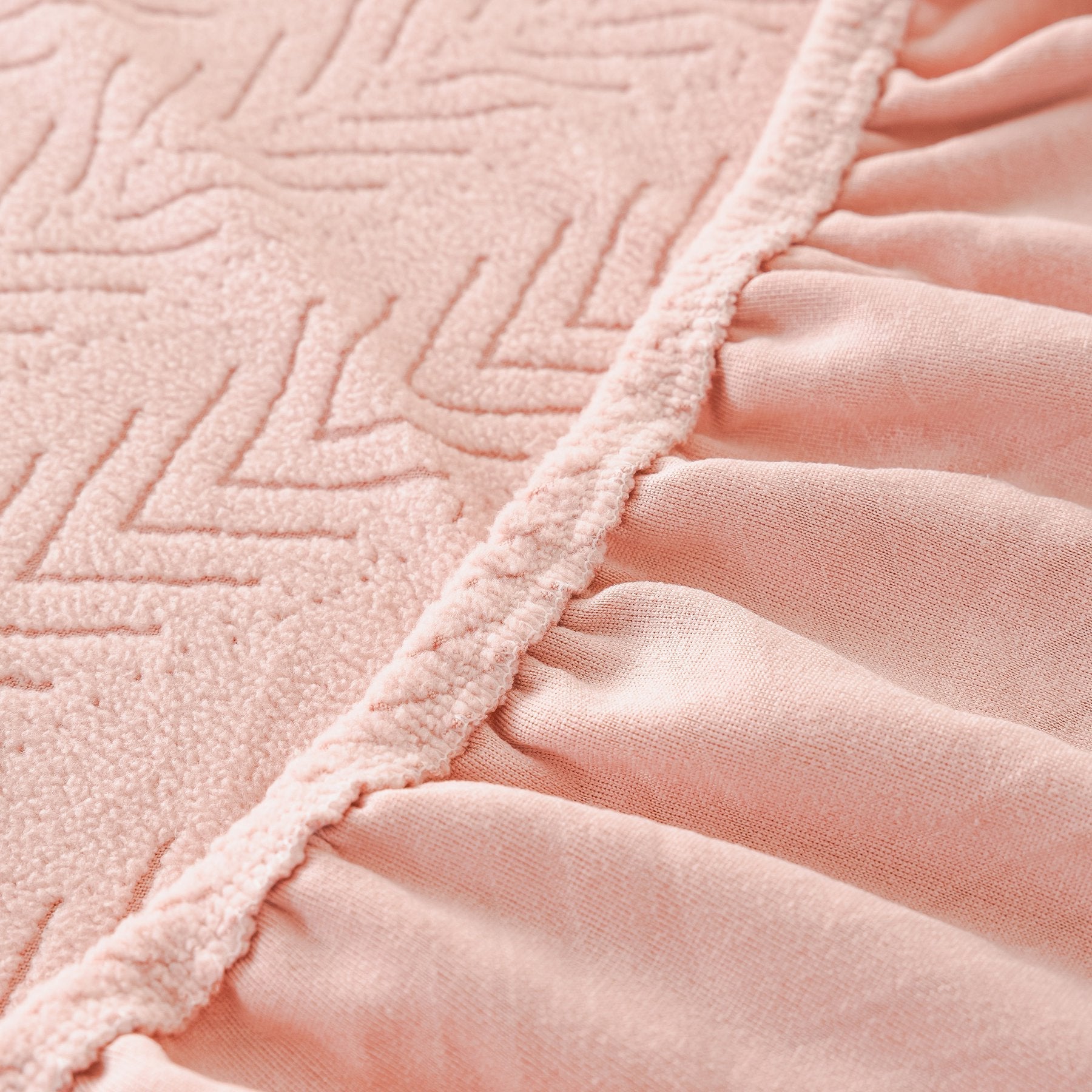 High Stretch Herringbone Textured Slipcover for Standard & L-Shaped Sectional Couches