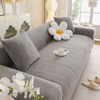 High Stretch Herringbone Textured Slipcover for Standard & L-Shaped Sectional Couches