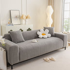 High Stretch Herringbone Textured Slipcover for Standard & L-Shaped Sectional Couches