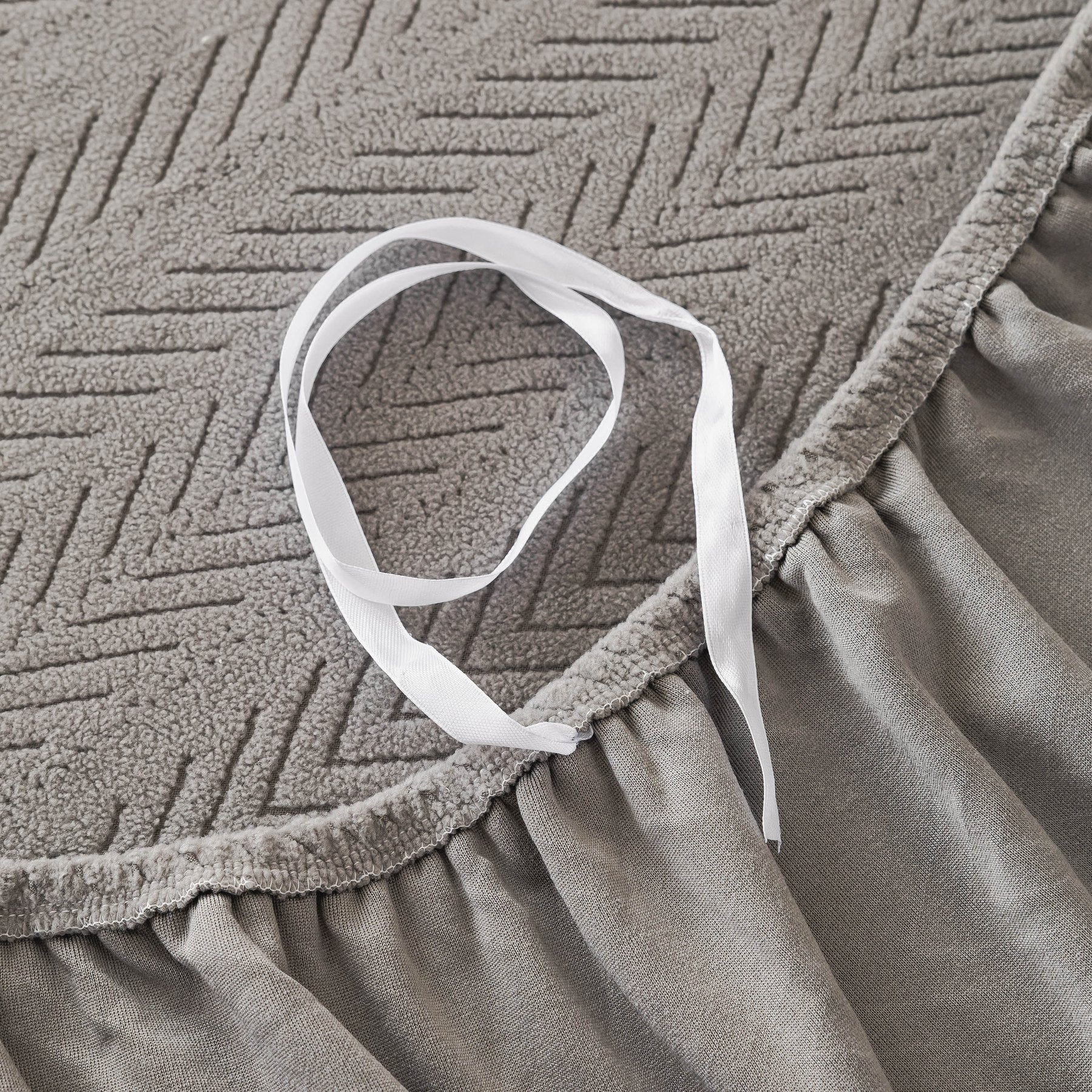 High Stretch Herringbone Textured Slipcover for Standard & L-Shaped Sectional Couches