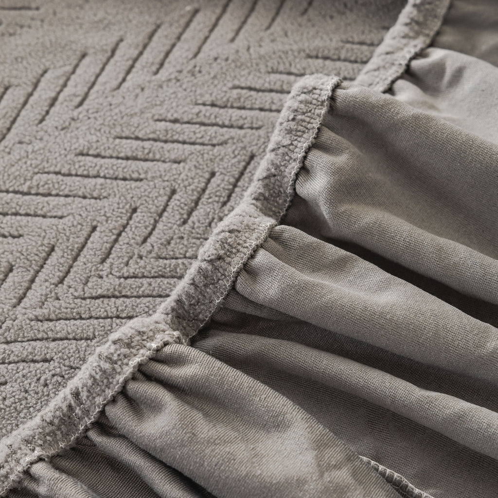 High Stretch Herringbone Textured Slipcover for Standard & L-Shaped Sectional Couches